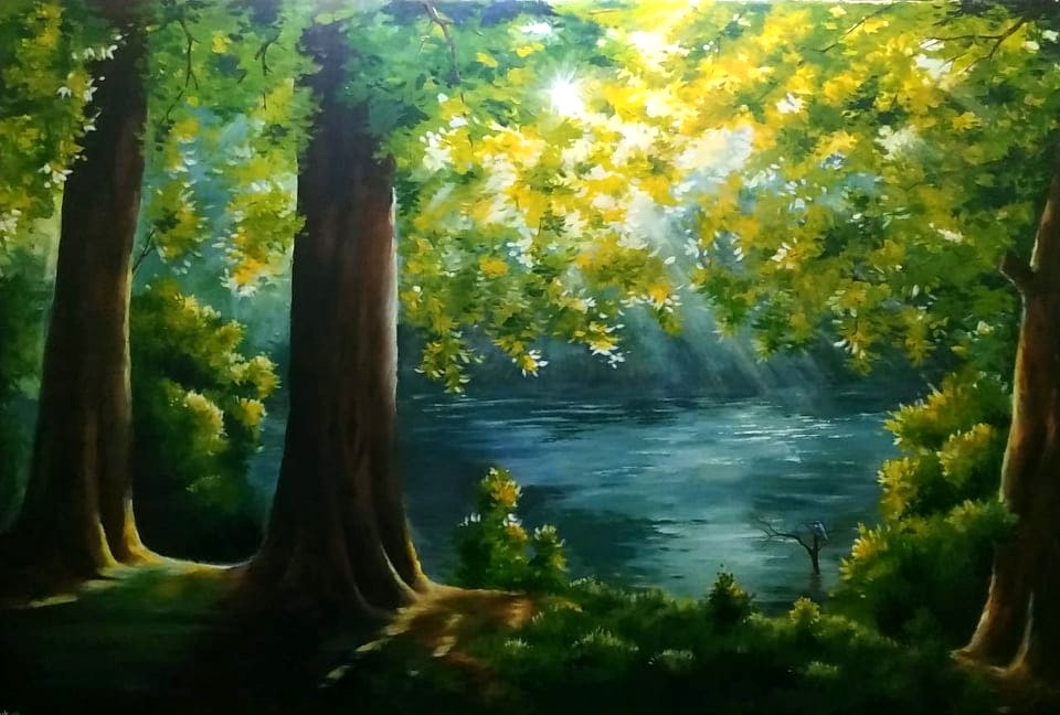 Nature, acrylic wall painting, 2020–21